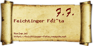 Feichtinger Fáta névjegykártya